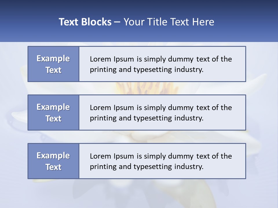 Blue Flower Yellow PowerPoint Template