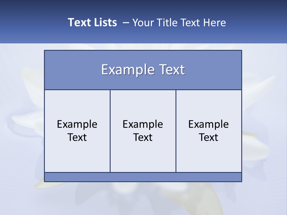 Blue Flower Yellow PowerPoint Template