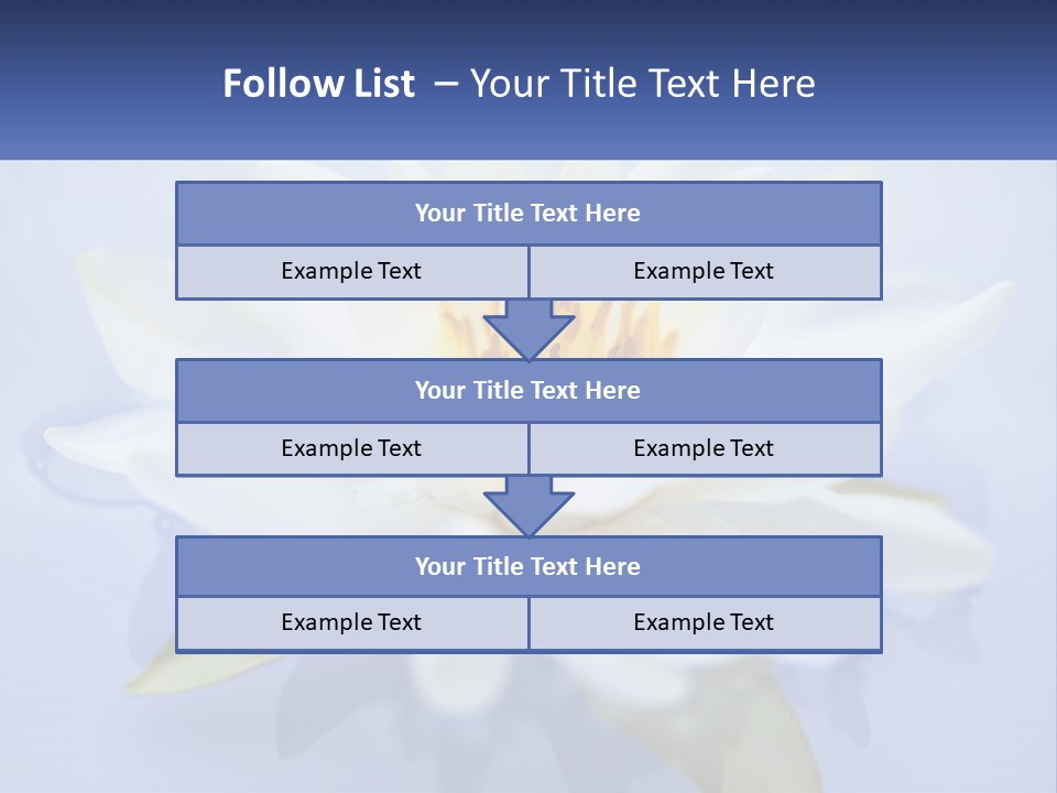 Blue Flower Yellow PowerPoint Template