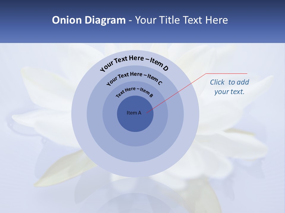 Blue Flower Yellow PowerPoint Template