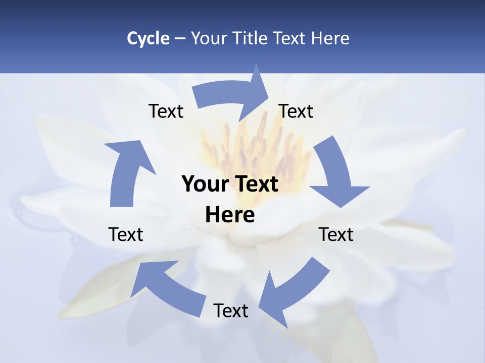 Blue Flower Yellow PowerPoint Template