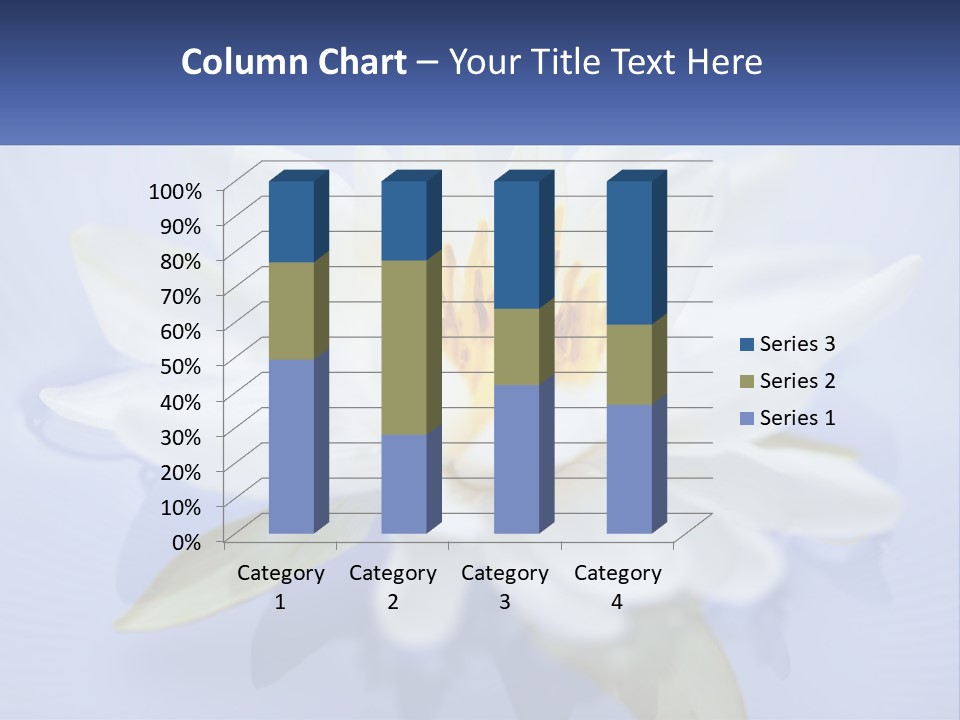 Blue Flower Yellow PowerPoint Template
