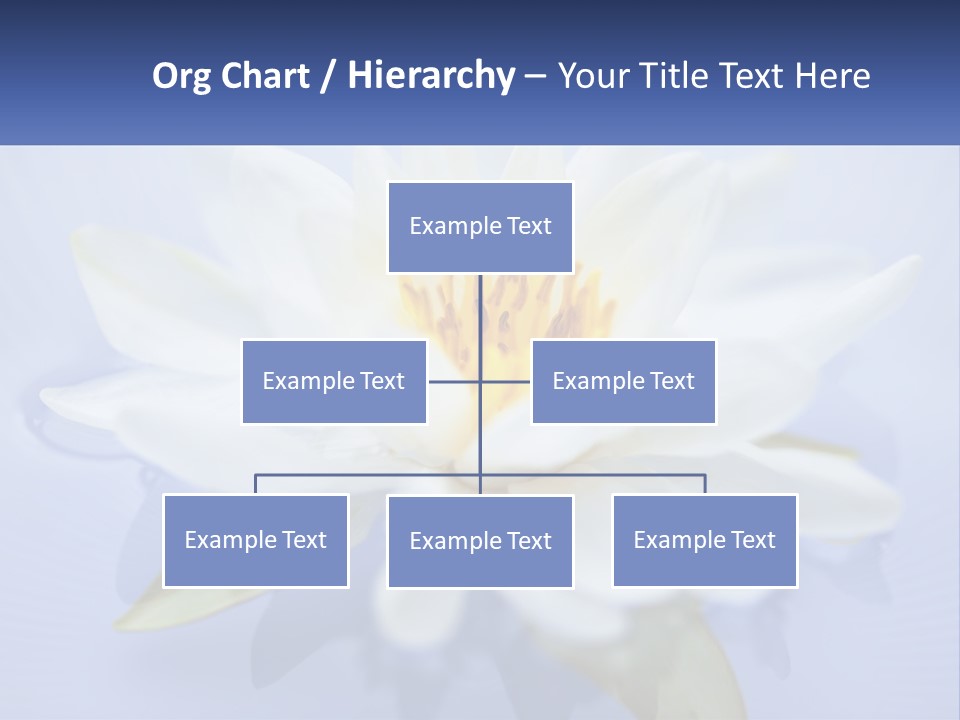 Blue Flower Yellow PowerPoint Template