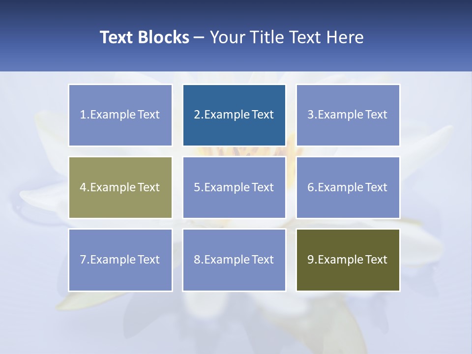 Blue Flower Yellow PowerPoint Template