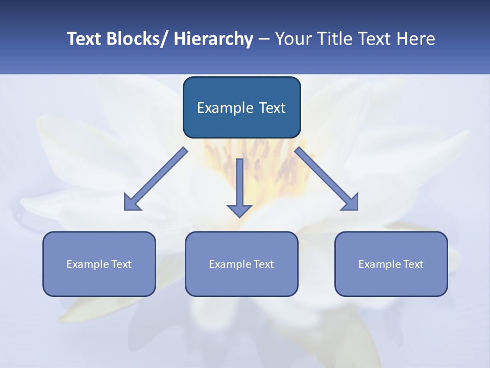 Blue Flower Yellow PowerPoint Template