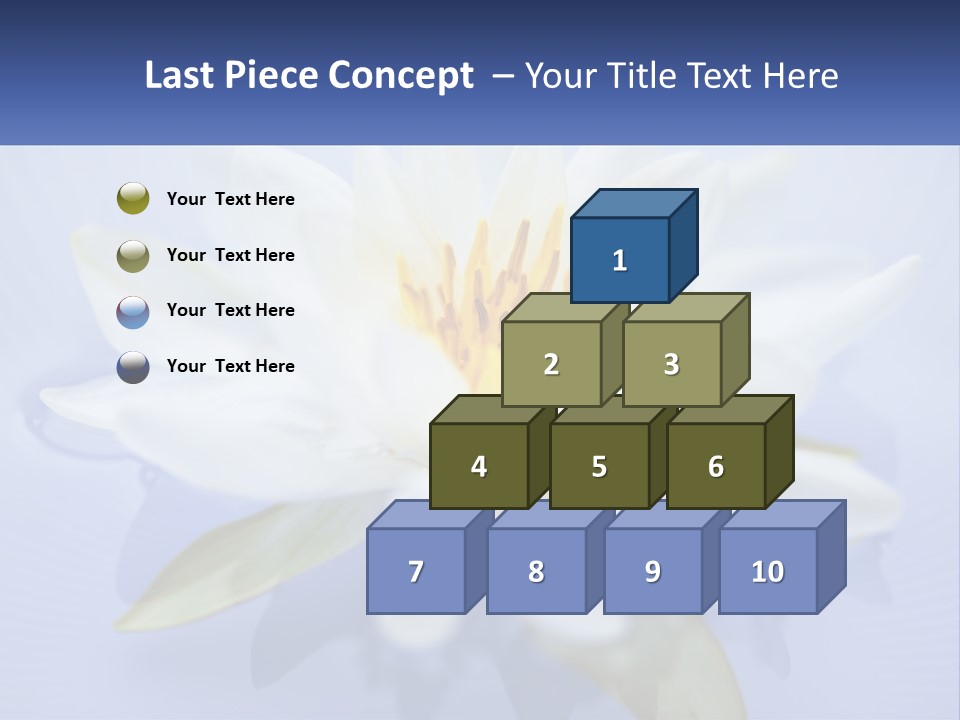 Blue Flower Yellow PowerPoint Template