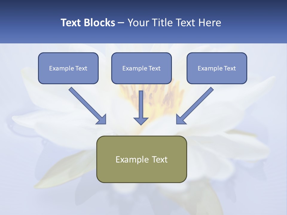 Blue Flower Yellow PowerPoint Template