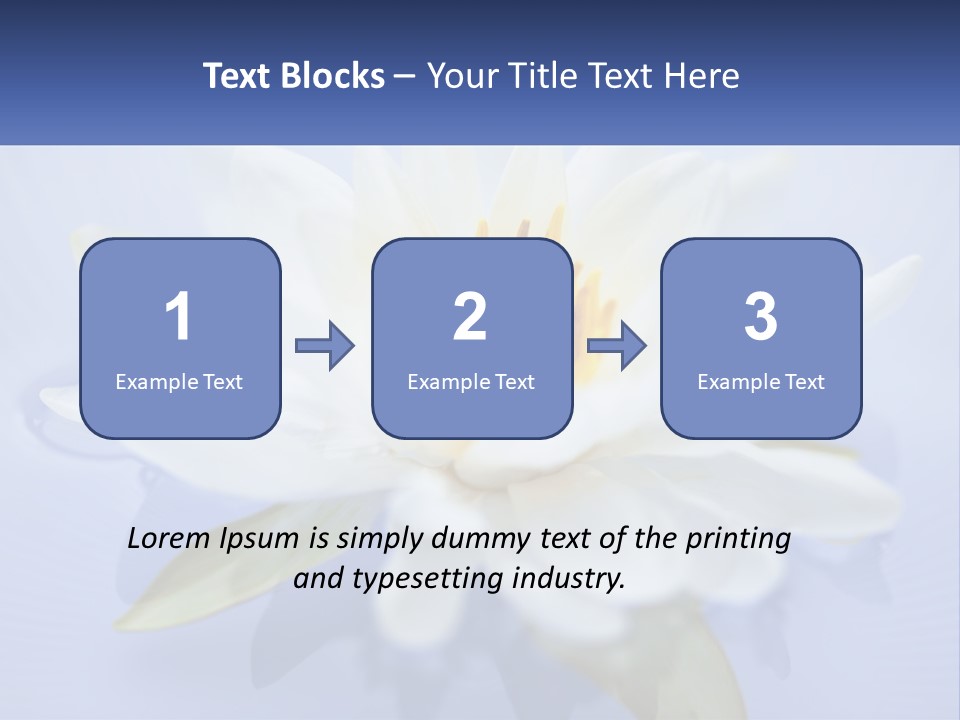 Blue Flower Yellow PowerPoint Template