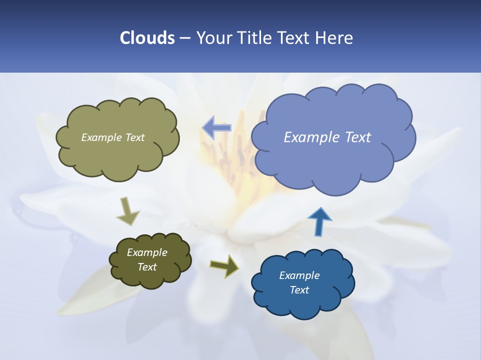 Blue Flower Yellow PowerPoint Template