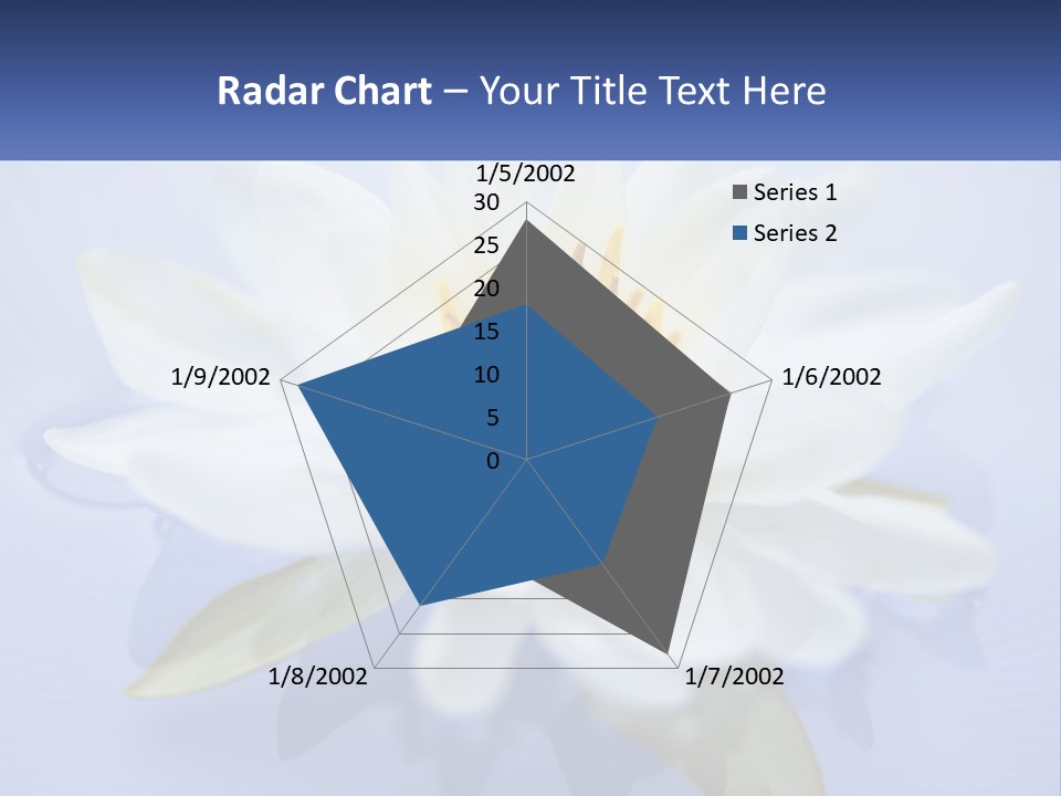 Blue Flower Yellow PowerPoint Template