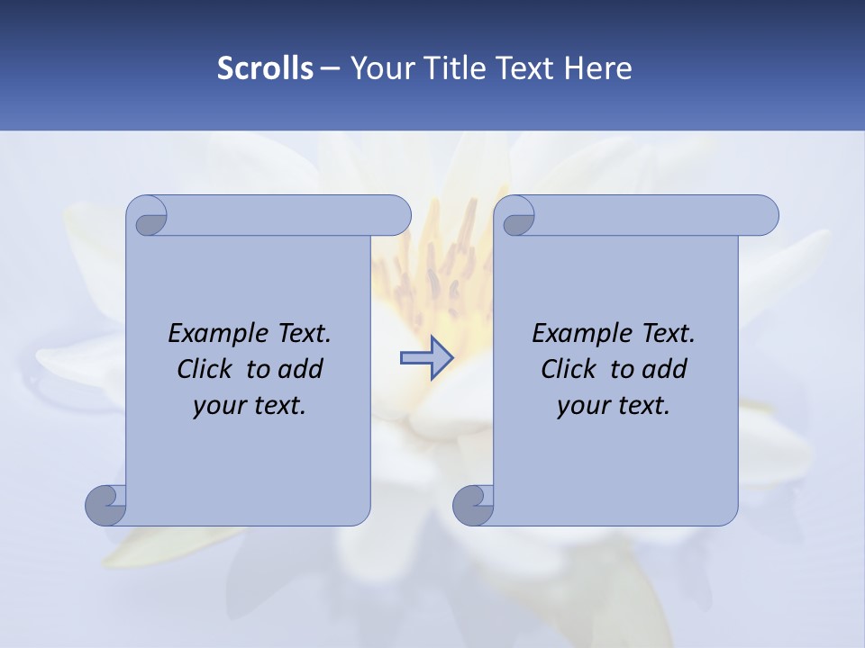 Blue Flower Yellow PowerPoint Template