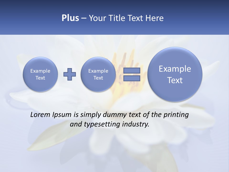 Blue Flower Yellow PowerPoint Template