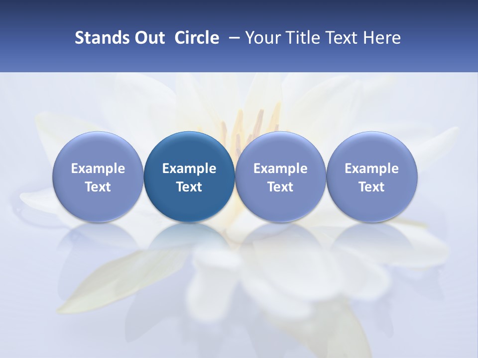 Blue Flower Yellow PowerPoint Template
