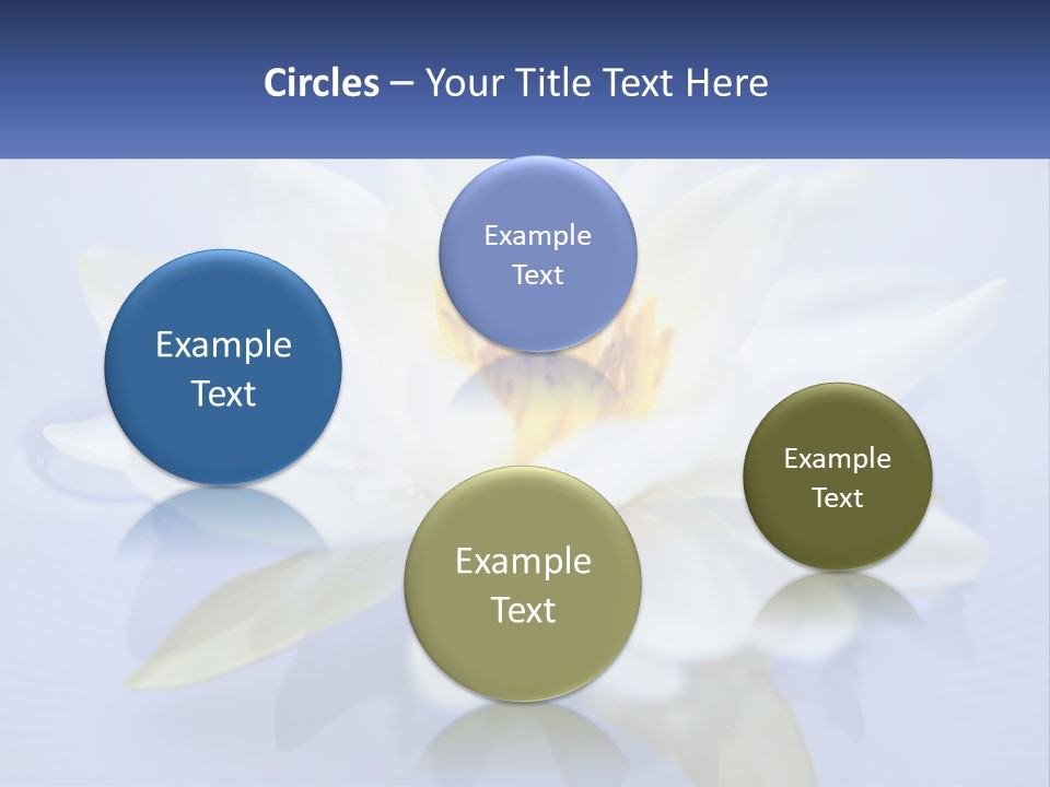 Blue Flower Yellow PowerPoint Template