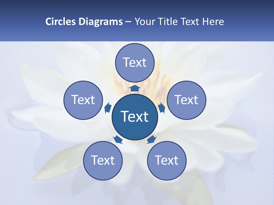 Blue Flower Yellow PowerPoint Template