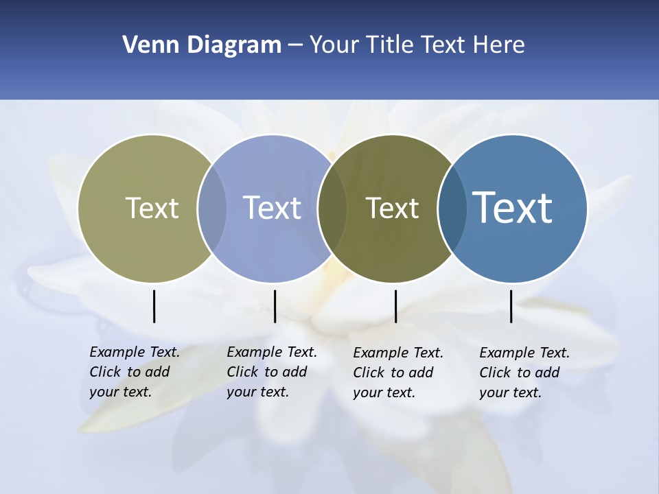 Blue Flower Yellow PowerPoint Template