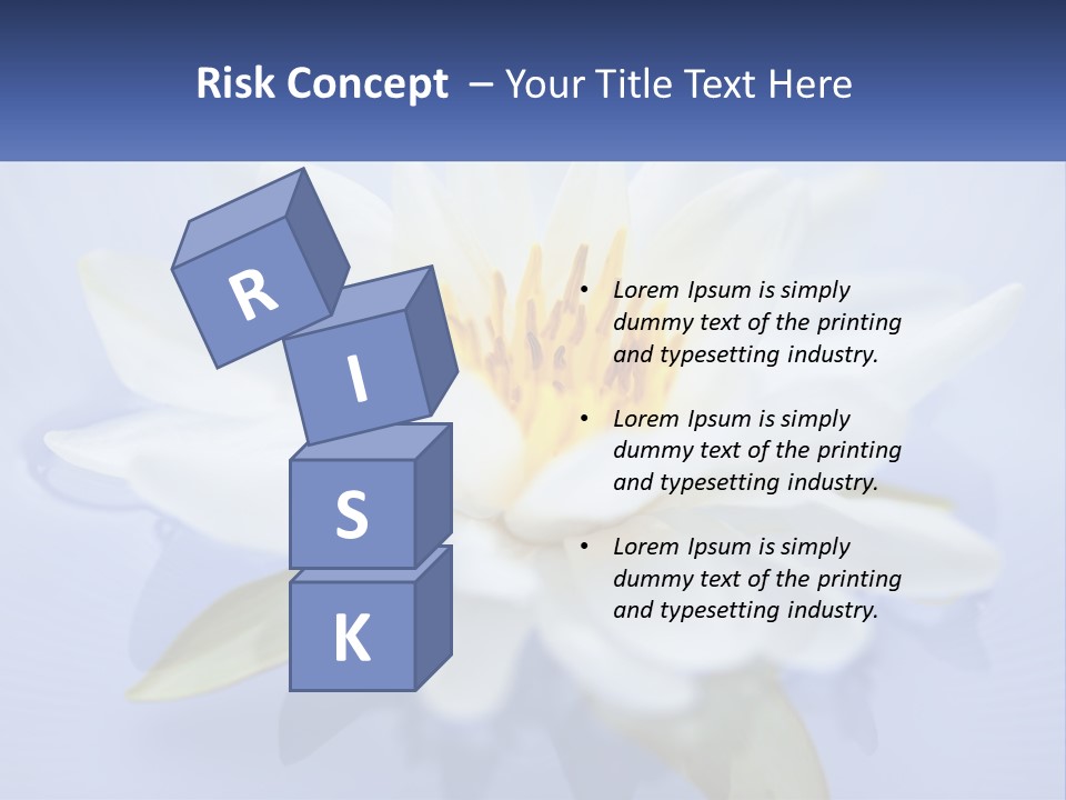 Blue Flower Yellow PowerPoint Template