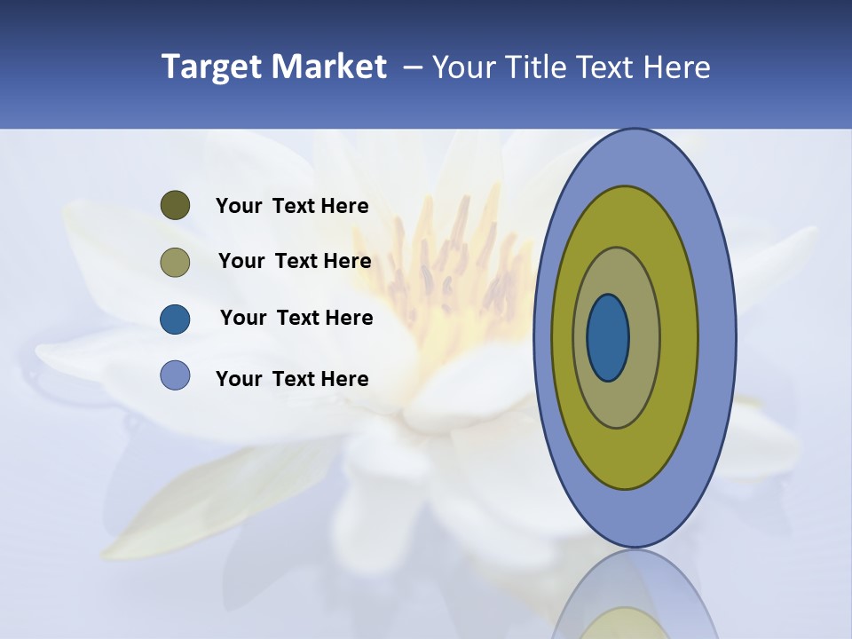 Blue Flower Yellow PowerPoint Template