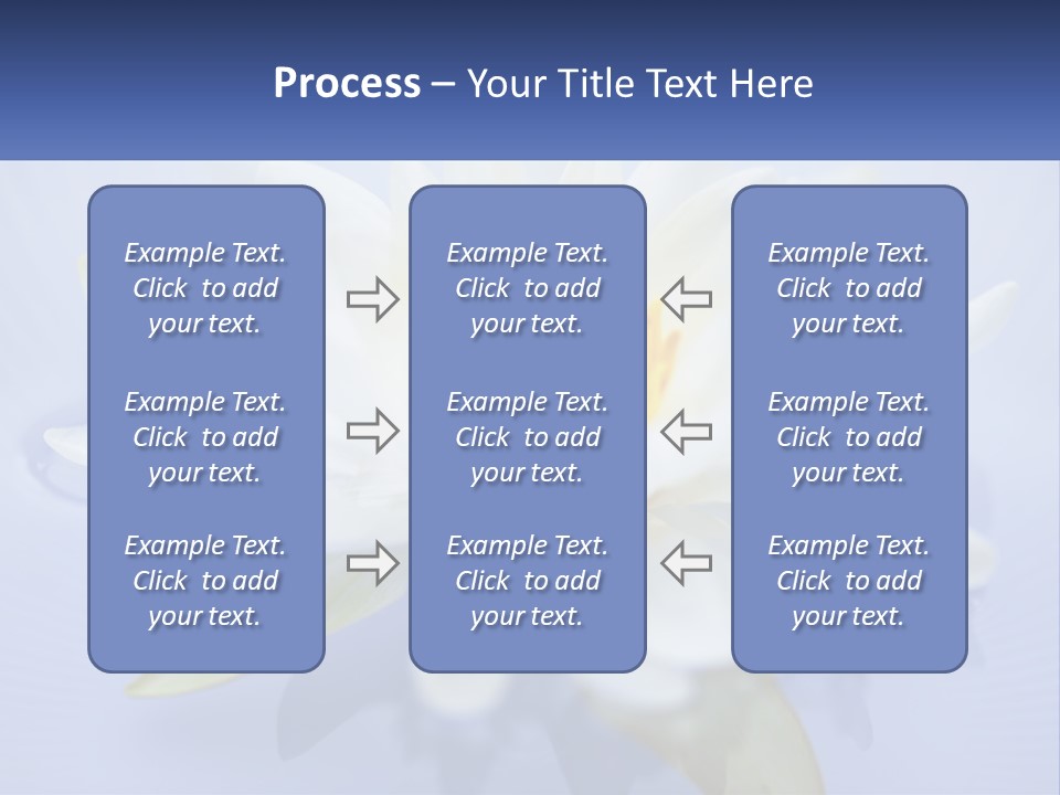 Blue Flower Yellow PowerPoint Template