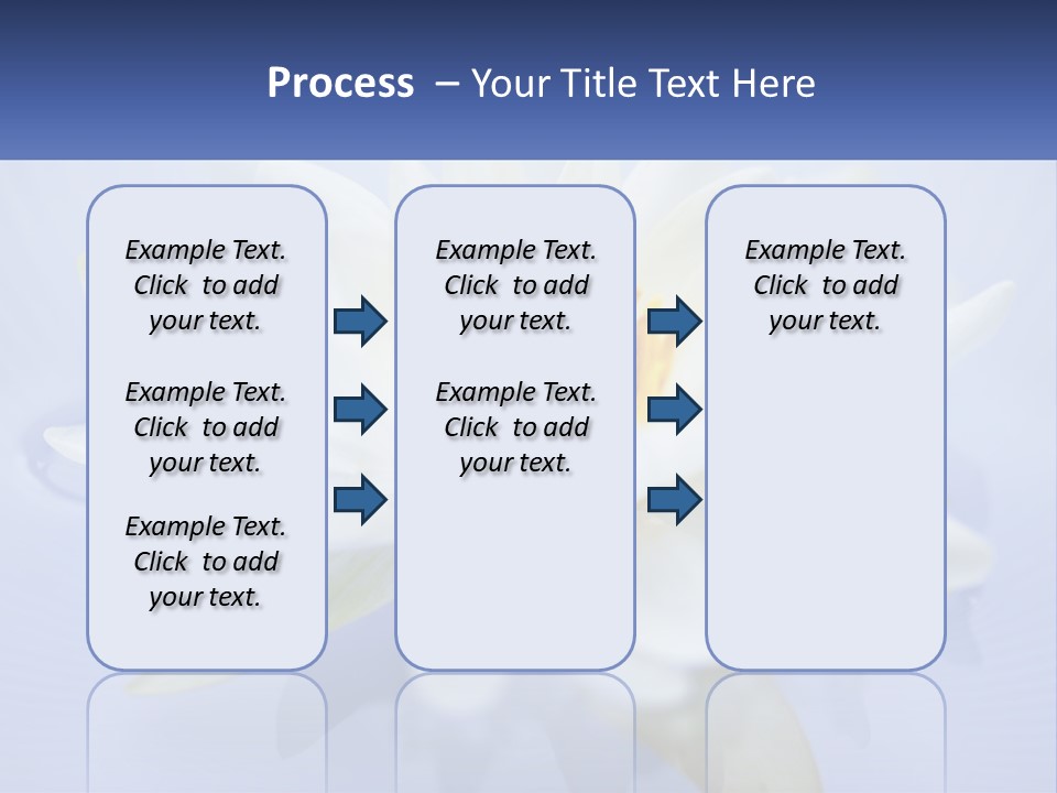 Blue Flower Yellow PowerPoint Template