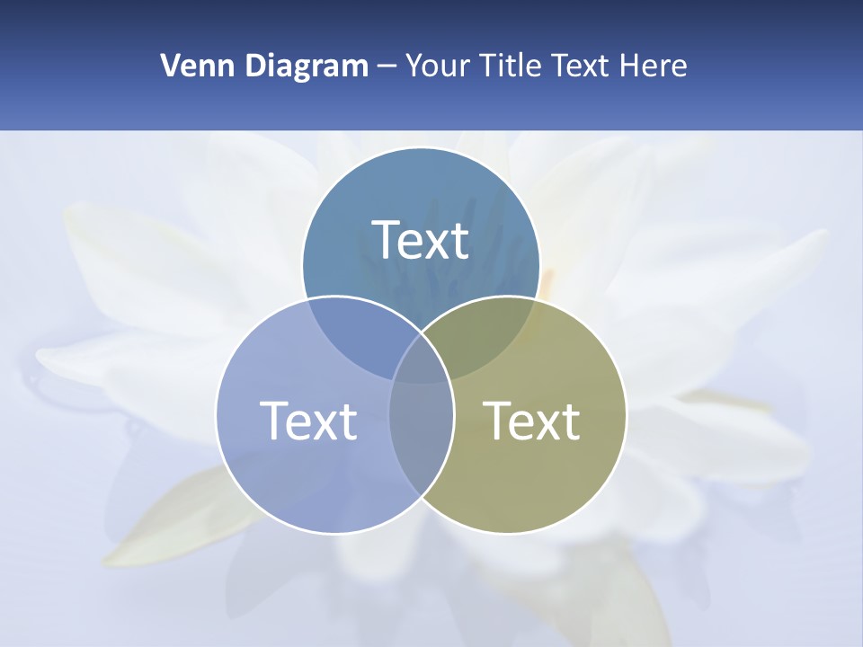 Blue Flower Yellow PowerPoint Template