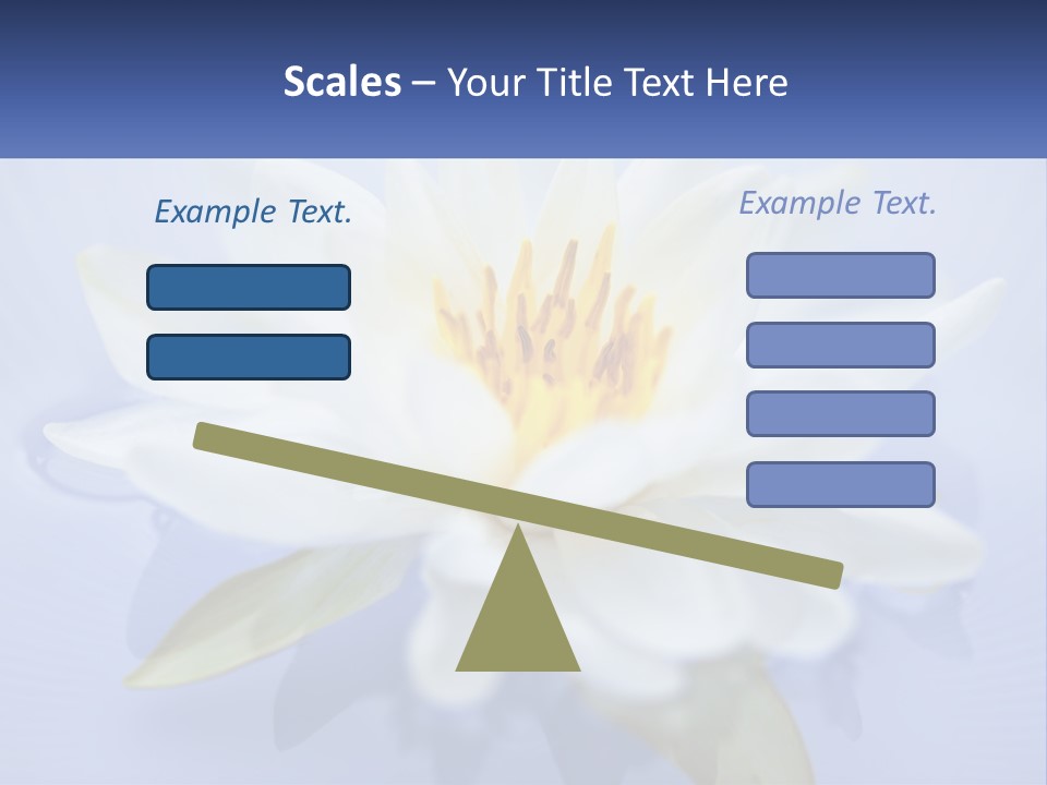 Blue Flower Yellow PowerPoint Template