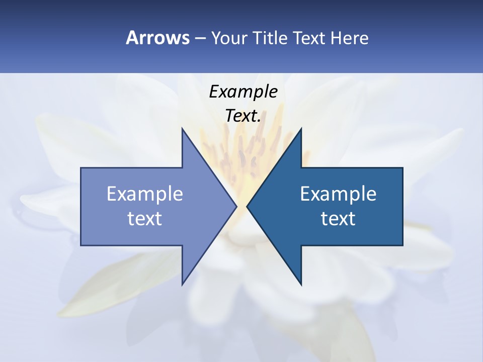 Blue Flower Yellow PowerPoint Template