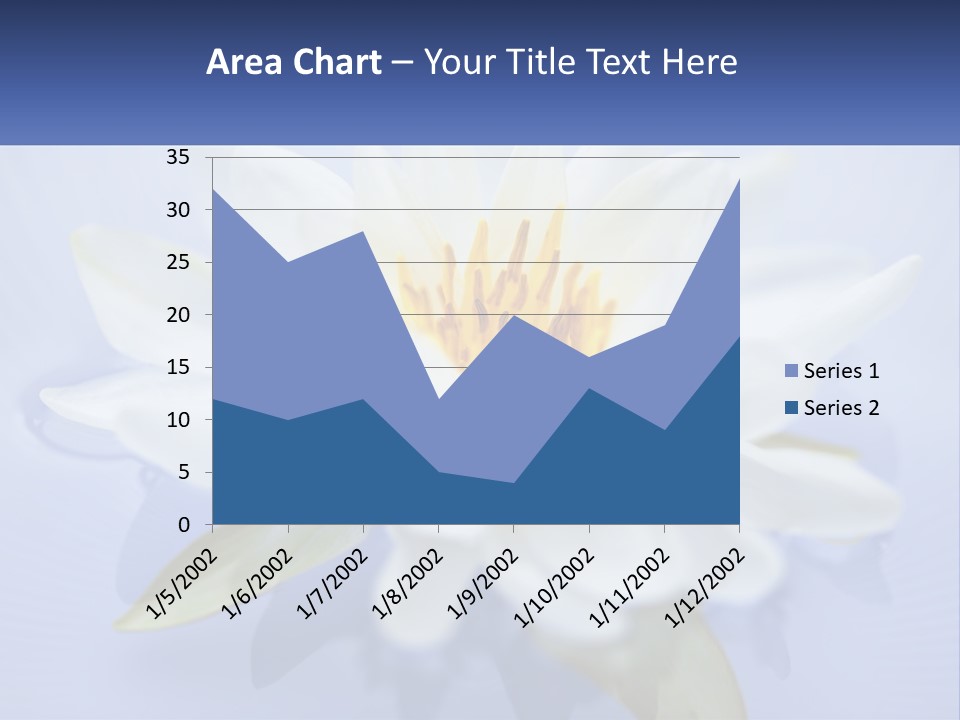 Blue Flower Yellow PowerPoint Template