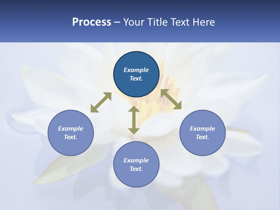 Blue Flower Yellow PowerPoint Template