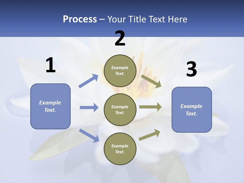 Blue Flower Yellow PowerPoint Template