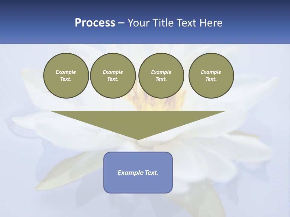 Blue Flower Yellow PowerPoint Template
