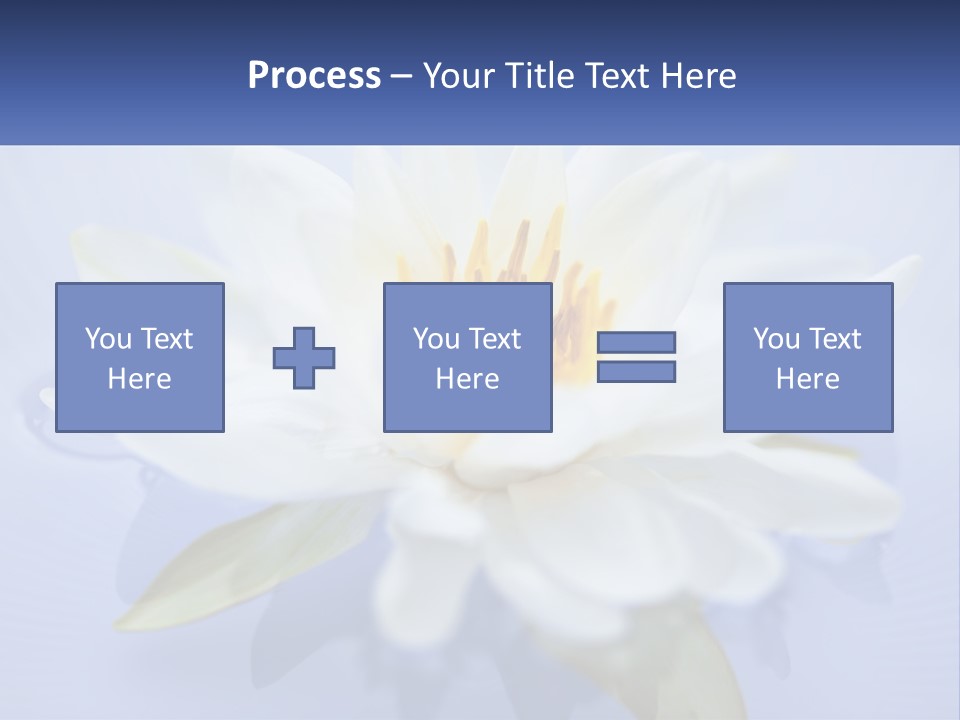 Blue Flower Yellow PowerPoint Template