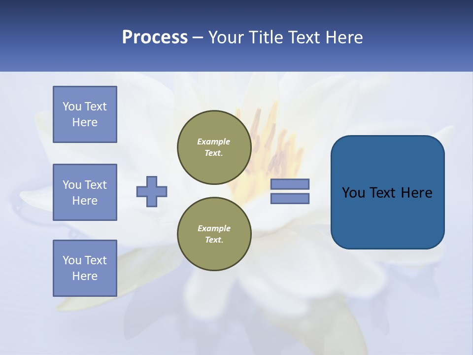 Blue Flower Yellow PowerPoint Template