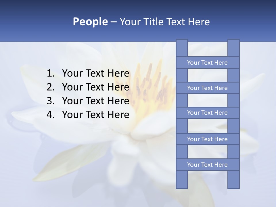 Blue Flower Yellow PowerPoint Template