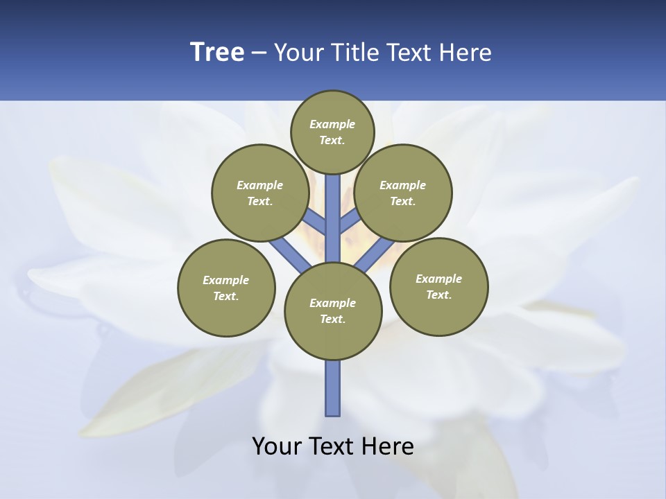 Blue Flower Yellow PowerPoint Template