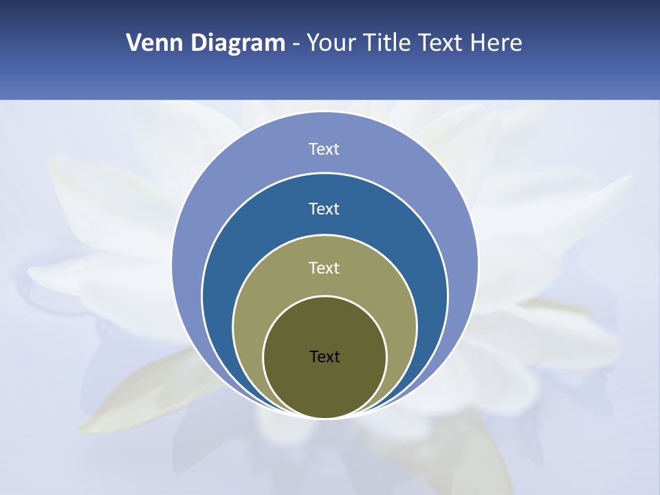 Blue Flower Yellow PowerPoint Template
