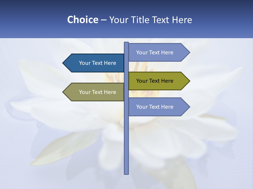 Blue Flower Yellow PowerPoint Template