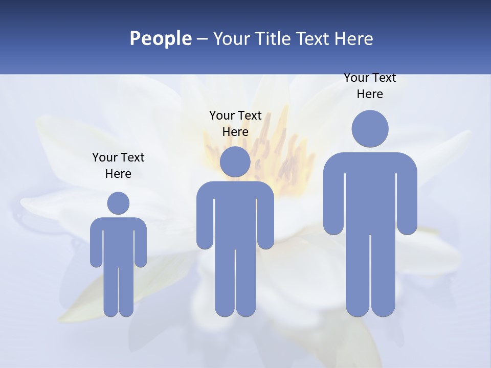 Blue Flower Yellow PowerPoint Template