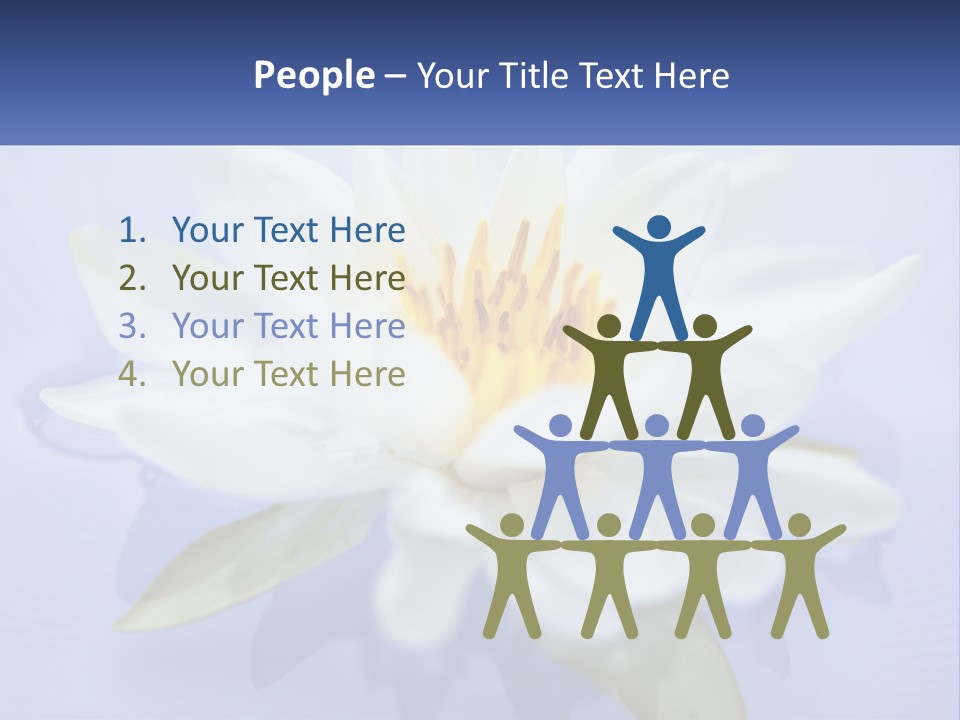 Blue Flower Yellow PowerPoint Template