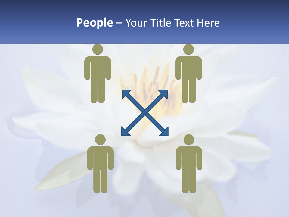 Blue Flower Yellow PowerPoint Template