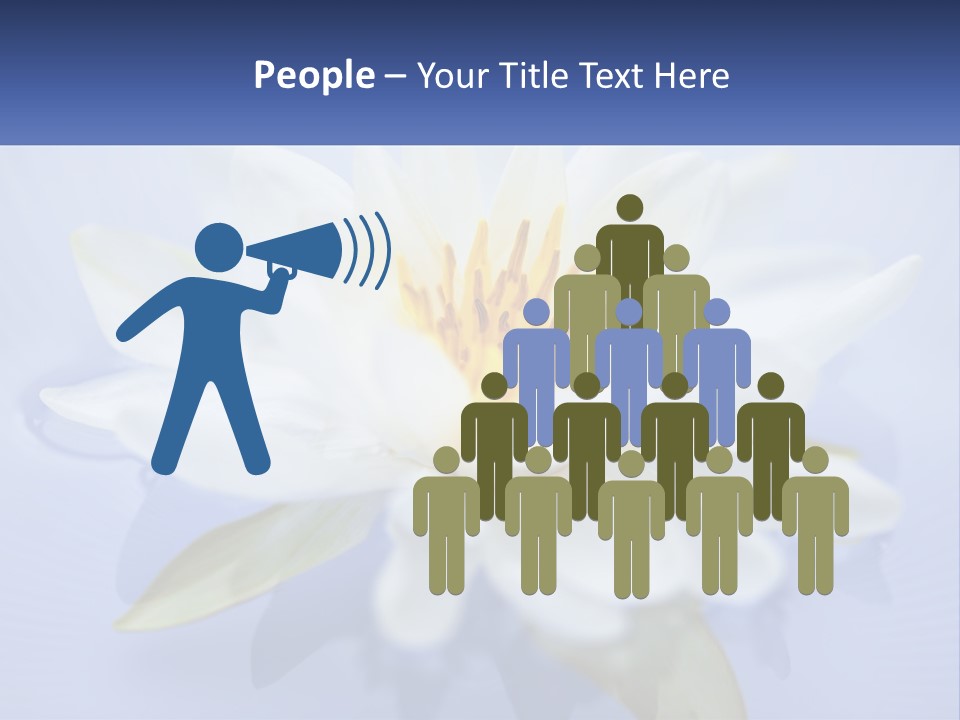 Blue Flower Yellow PowerPoint Template