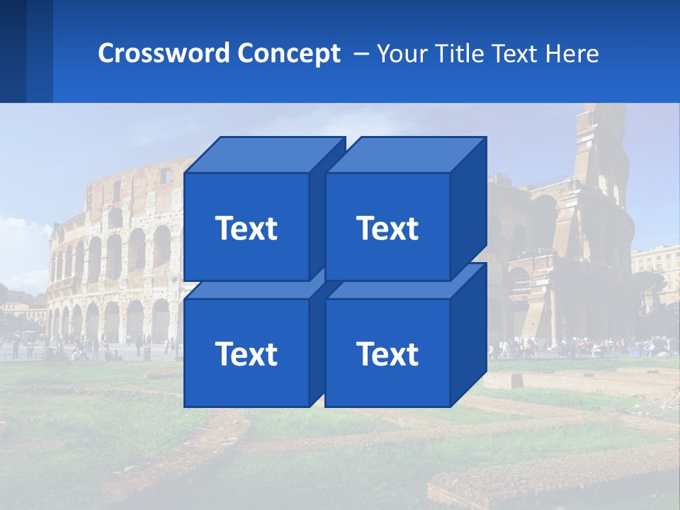 Brick Stadium Exterior PowerPoint Template