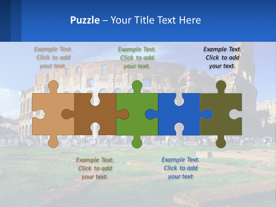 Brick Stadium Exterior PowerPoint Template