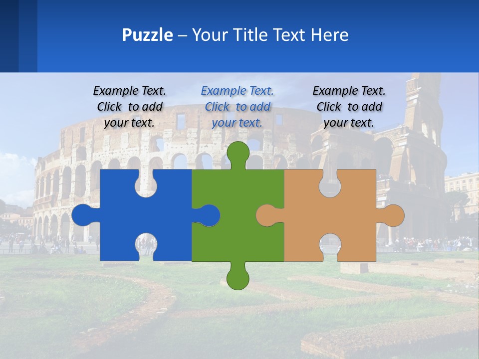 Brick Stadium Exterior PowerPoint Template