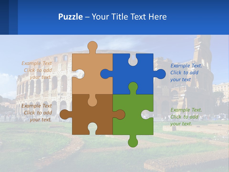 Brick Stadium Exterior PowerPoint Template