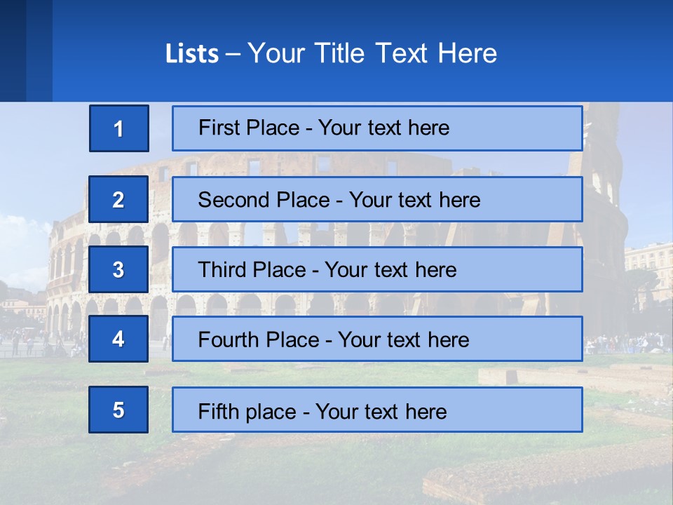 Brick Stadium Exterior PowerPoint Template