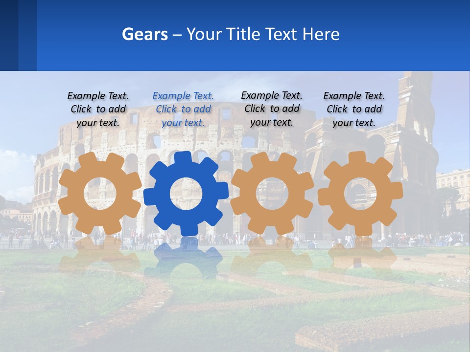 Brick Stadium Exterior PowerPoint Template