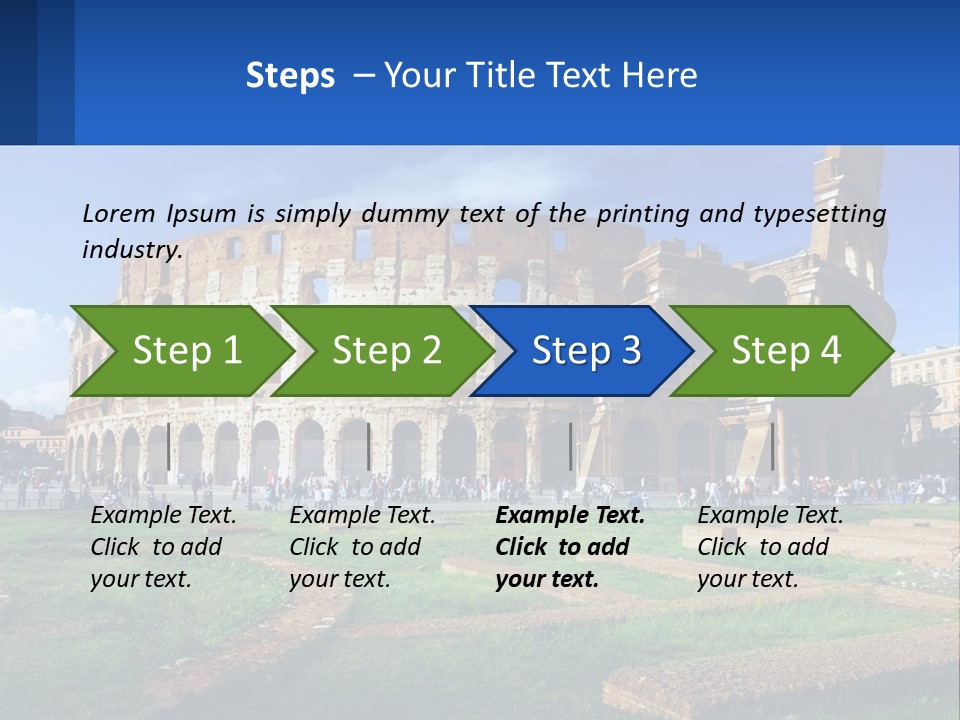 Brick Stadium Exterior PowerPoint Template