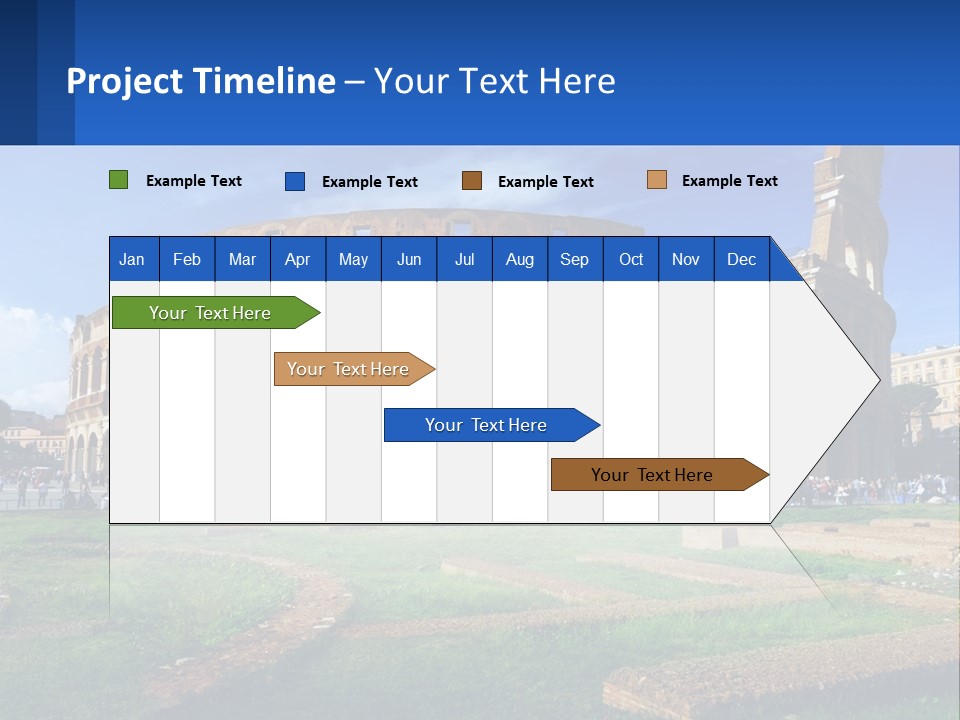 Brick Stadium Exterior PowerPoint Template