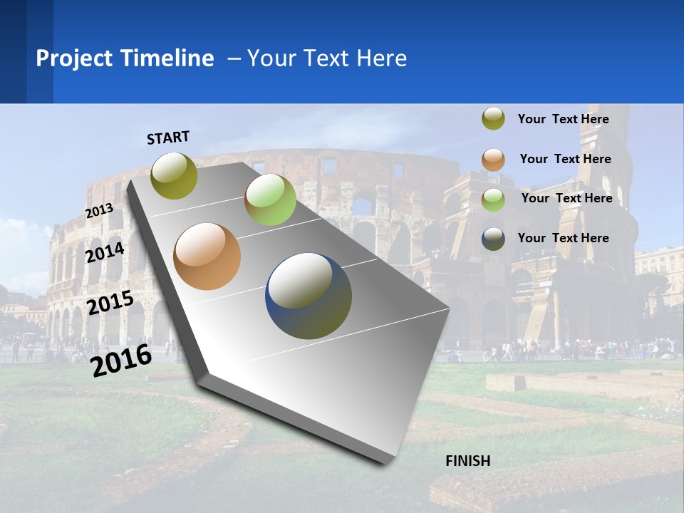 Brick Stadium Exterior PowerPoint Template